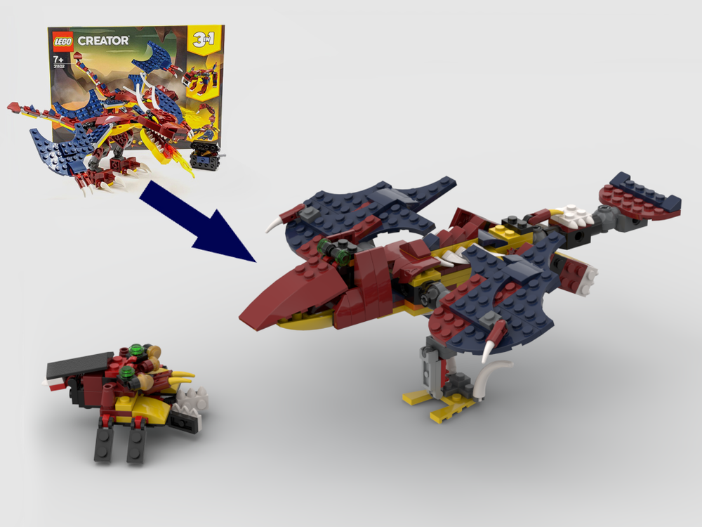 Lego 31102 Bird hunted a spider Alternative Build