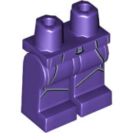 Lego Hips and Dark Purple Legs with Silver Buckle and Angular Stripes Print / Dark Purple