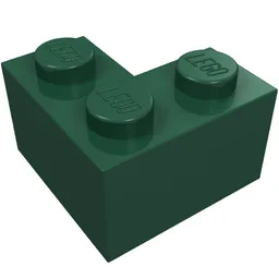 Brick 2 x 2 Corner / Dark Green