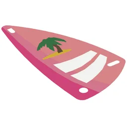 Sail, Triangular, 6 x 12 with Palm Tree Print / Trans-Clear