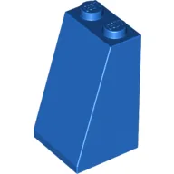 Brick Sloped 75° 2 x 2 x 3 [Solid Studs] / Blue
