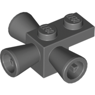 Lego Brick Special 1 x 1 with 3 Speakers / Loudspeakers / Space Positioning Rockets / Dark Bluish Gray