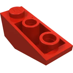 Brick Sloped Inverted 34° 3 x 1 with Internal Stopper / Red