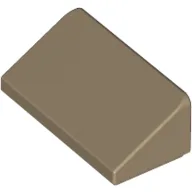 Brick Sloped 30° 1 x 2 x 2/3 / Dark Tan