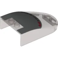 Windscreen 6 x 4 x 1 Curved with 'Audi e-tron quattro' and Light Bluish Gray Roof Print / Trans-Brown