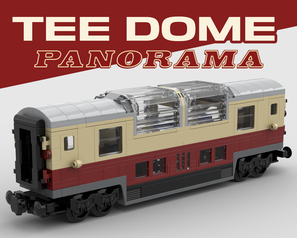 Lego TEE Dome Car [6 Wide] [Tan/Red]