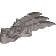 Lego Large Figure Weapon, Claw, Triple, with 2 Pin Holes / Pearl Light Gray