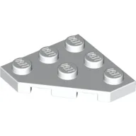 Wedge Plate 3 x 3 Cut Corner / White