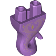 Lego Lower Body, Genie with Lavender Swirl and Gold Stars Print