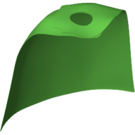 Lego Neckwear Cape, Standard [Traditional Starched Fabric] / Bright Green