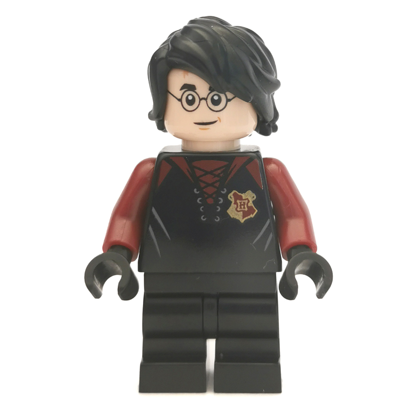 Lego Harry Potter, Tournament Uniform Black and Dark Red with Hogwarts Crest, Medium Legs