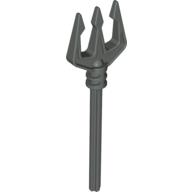 Lego Large Figure Weapon Trident, with Long Axle / Dark Gray
