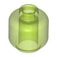 Minifig Head [Plain] [Blocked Open Stud] / Trans-Bright Green