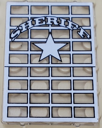Lego Glass for Window 1 x 4 x 5 with Sheriff Pattern (Sticker) - Sets 6755 / 6764