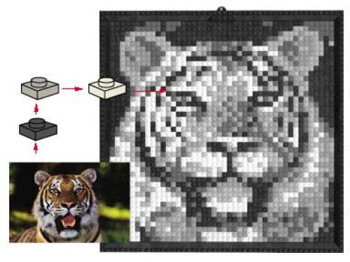 Lego Mosaic Tiger