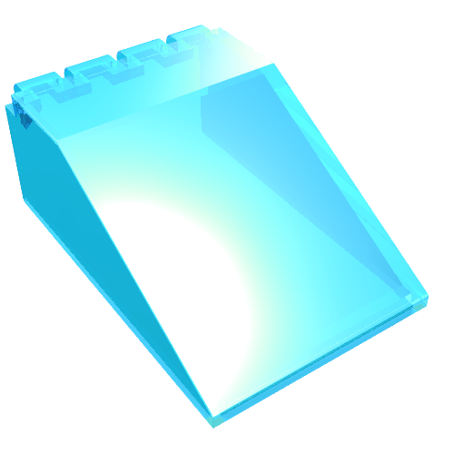 Lego Windscreen 6 x 4 x 2 Canopy / Trans-Light Blue