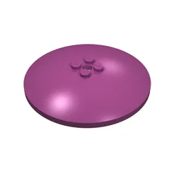 Dish 8 x 8 Inverted [Radar], Solid Studs, Rounded Anti-stud Underside / Magenta