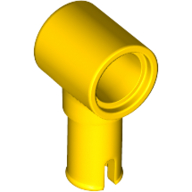 Lego Technic Pin Connector Hub with 1 Pin with Friction Ridges Lengthwise [Centered Friction Ridge] / Yellow