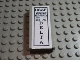 Brick 1 x 3 x 5 with 'USAF', 'BOEING' and 'DELTA' Pattern (Sticker) - Set 7469