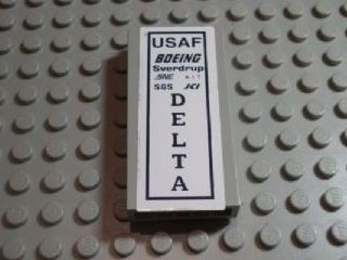 Lego Brick 1 x 3 x 5 with 'USAF', 'BOEING' and 'DELTA' Pattern (Sticker) - Set 7469