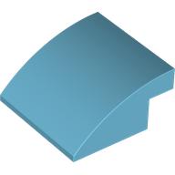 Lego Brick Curved 4 x 4 x 1 2 / 3 / Medium Azure