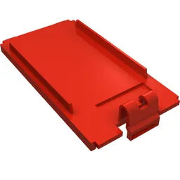 Battery Cover, 9V Small / Red