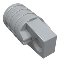 Hinge Cylinder 1 x 2 Locking with 1 Finger and Axle Hole On Ends / Light Bluish Gray