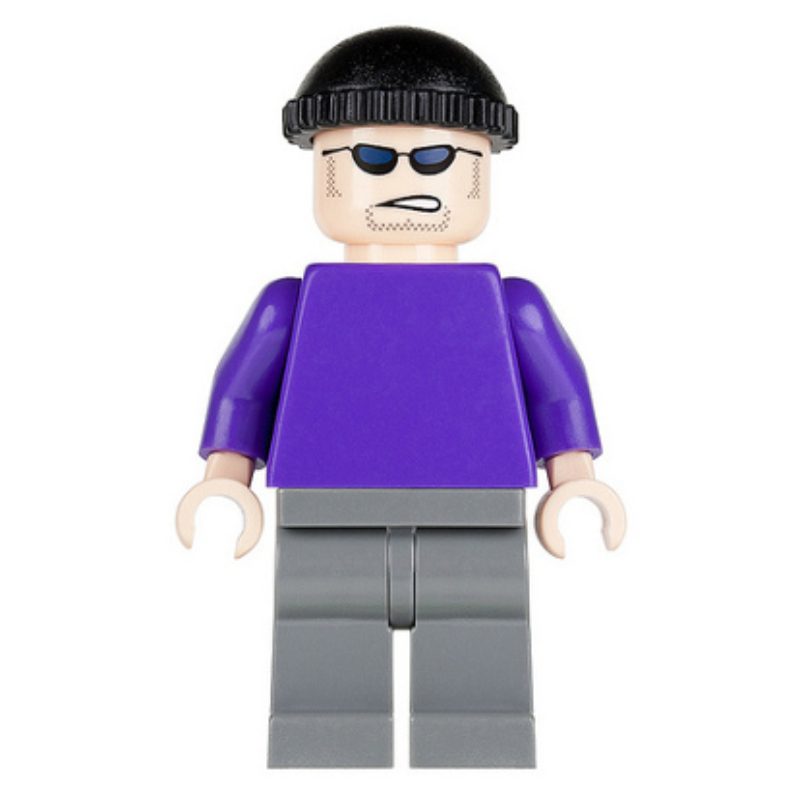 Lego The Joker's Henchman with Plain Dark Purple Torso