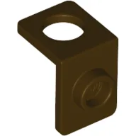 Minifig Neckwear Bracket [One Stud] - Reinforced / Dark Brown