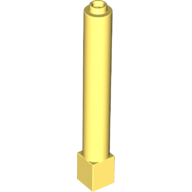 Lego Support Round 1 x 1 x 6 Solid Pillar / Bright Light Yellow