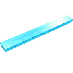 Tile 1 x 8 with Groove / Trans-Light Blue