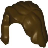 Hair Mid-Length with Part over Front of Right Shoulder / Dark Brown