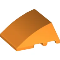 Brick Wedged, Curved 4 x 3 No Studs [Plain] / Orange
