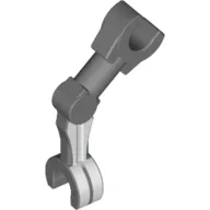 Arm Mechanical [2 Clips at 90°] with White Print on Right / Dark Bluish Gray