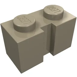 Brick Special 1 x 2 with Groove / Dark Tan