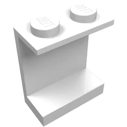 Panel 1 x 2 x 2 [Solid Studs] / White