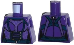 Torso Female Purple Armor with Dark Blue Belt Pattern / Dark Purple