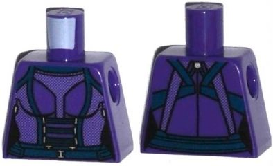 Lego Torso Female Purple Armor with Dark Blue Belt Pattern