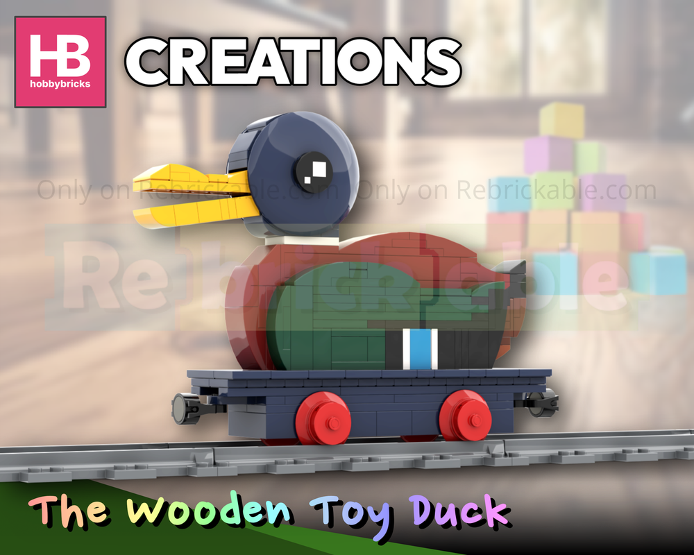 Lego The Wooden Toy Duck - Hobbybricks Creations