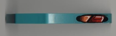 Lego Technic, Liftarm, Modified Bent Thick 1 x 11.5 Double with Taillight Left Pattern (Sticker) - Set 8202 / Dark Turquoise