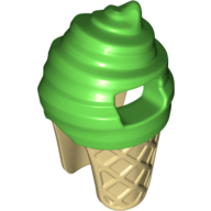 Lego Costume Ice Cream Suit with Tan Cone Pattern / Bright Green