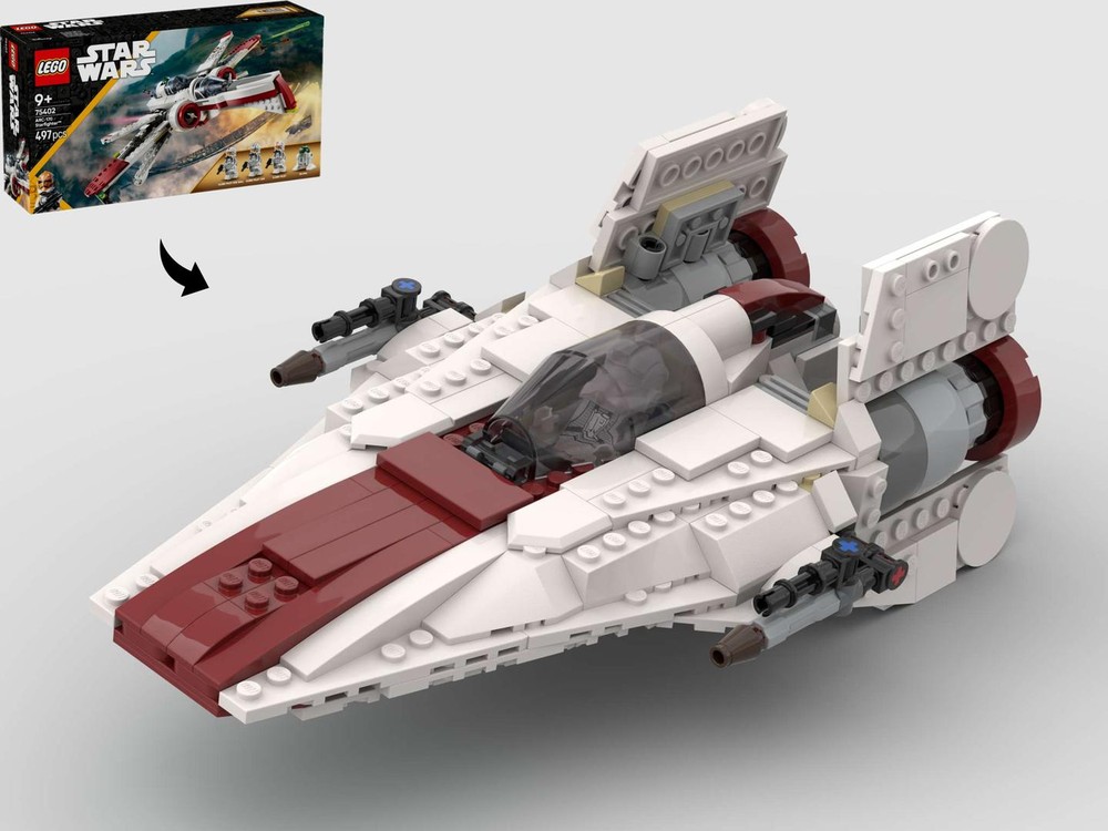 Lego RZ-1 A-Wing Starfighter - Alternate Build of 75402 ARC-170