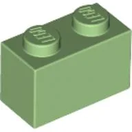 Brick 1 x 2 / Medium Green