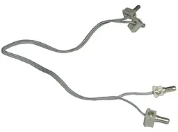 Electric, Wire 12V / 4.5V with 2 Leads, 28 Studs (22cm) Long with 4 Light Gray Electric, Connector, 1-Way Male Squared