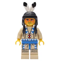 Indian - Tan Clothing, Blue Trim