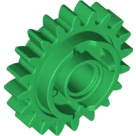 Technic Gear 20 Tooth with Clutch on Both Sides / Green