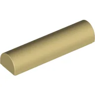 Brick Curved 1 x 4 x 2/3 Double, No Studs / Tan