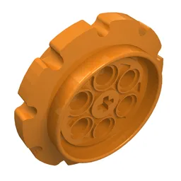 Technic Tread Sprocket Wheel Large 10 Tooth / Orange