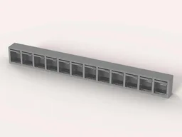 Light Bluish Grey 1x12 minifig modular display [Upper layer]