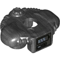Minifig Neckwear Shoulder Pads with Scuba Tank and Front Panel with Blue Battery Life Indicator Print / Pearl Titanium
